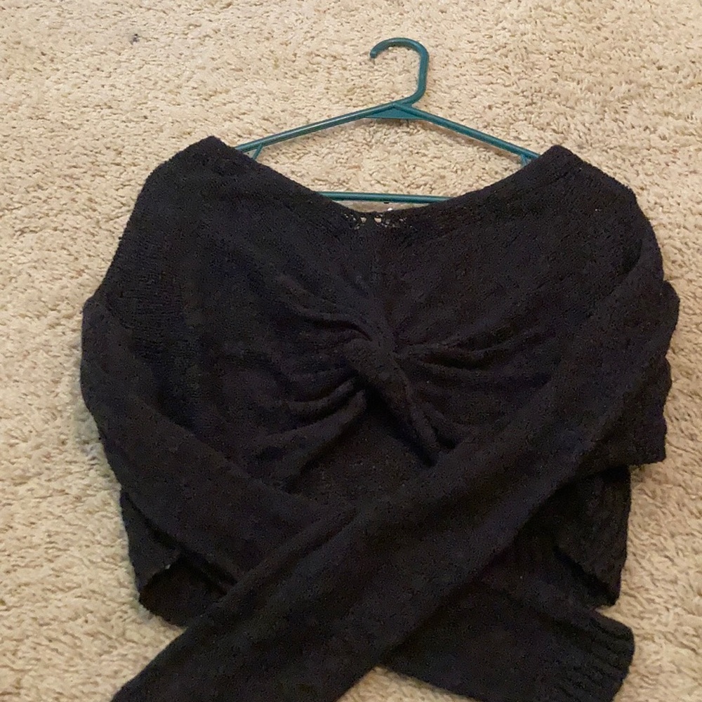 crossed knit shirt